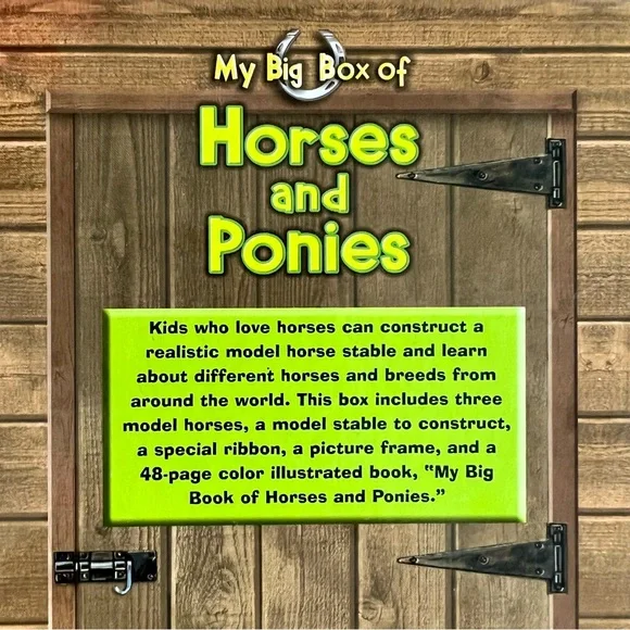 NEW My Big Box of Horses & Ponies Figures Stable Prize Ribbon Horse Book Toy Set - Picture 11 of 13